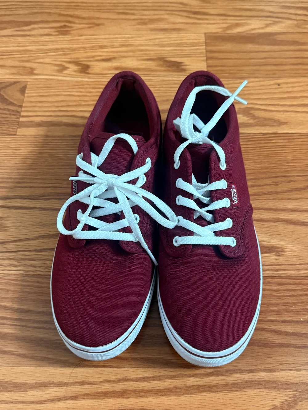 Vans Maroon Canvas Sneakers Size 7